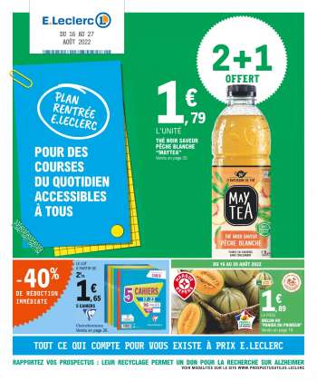 Catalogue E.Leclerc - 16/08/2022 - 27/08/2022.