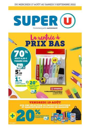 Catalogue SUPER U - 17/08/2022 - 03/09/2022.