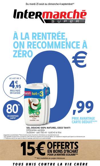 Catalogue Intermarché Super - 23/08/2022 - 04/09/2022.