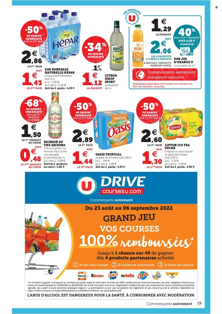 Catalogue SUPER U - 23/08/2022 - 03/09/2022. Page 19