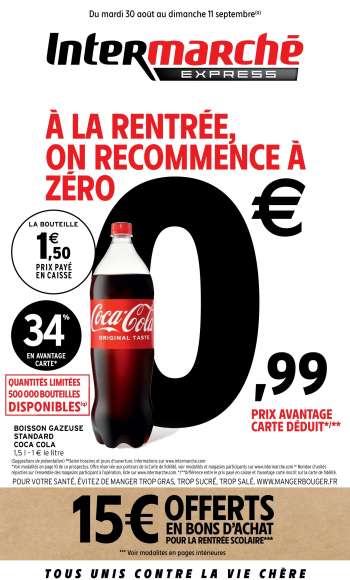 Catalogue Intermarché Express - 30/08/2022 - 11/09/2022.