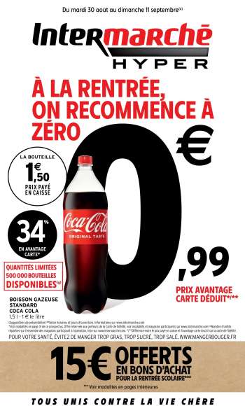 Catalogue Intermarché Hyper - 30/08/2022 - 11/09/2022.