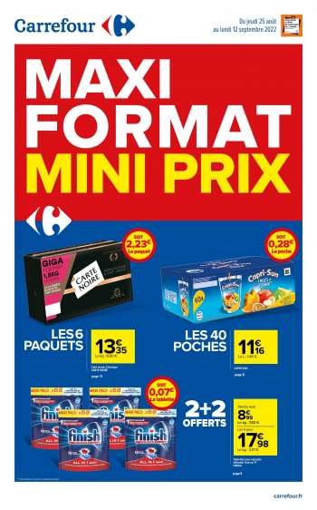 Catalogue Carrefour Hypermarchés - 25/08/2022 - 12/09/2022.