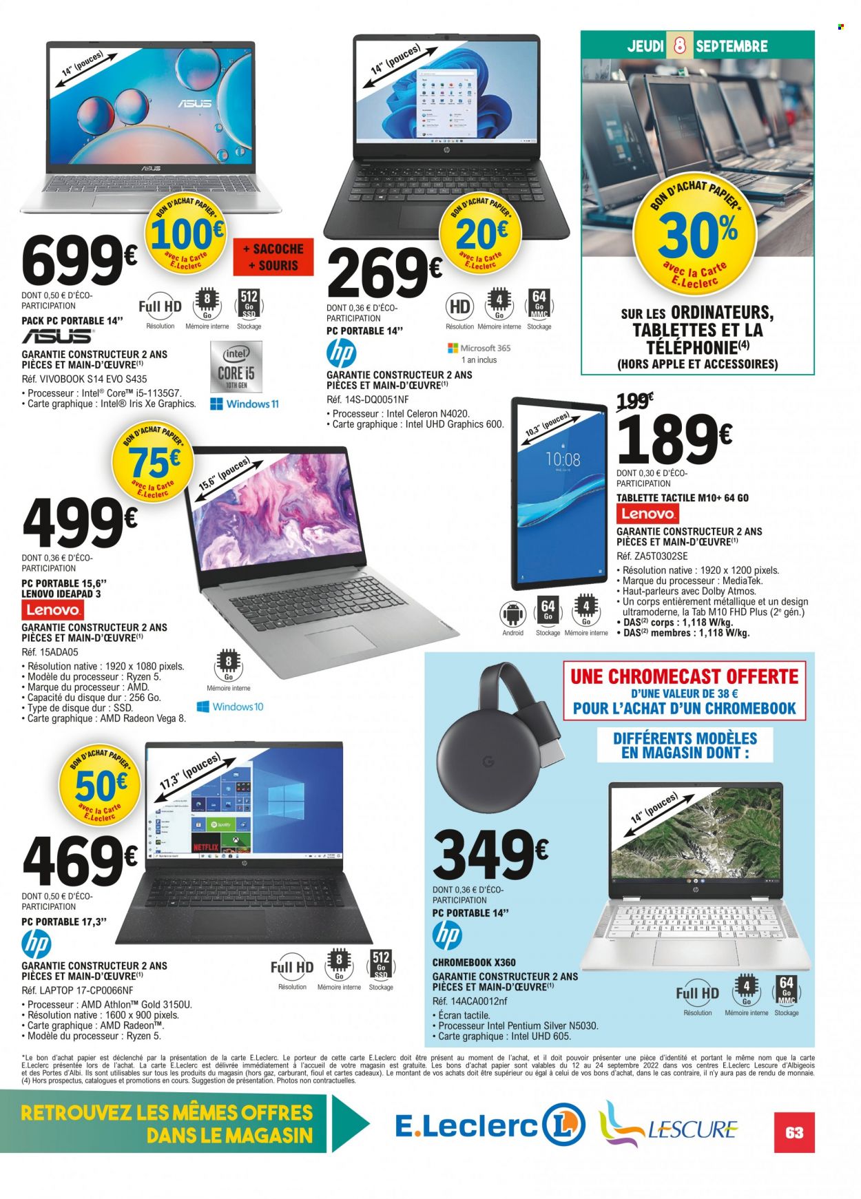 Catalogue E.Leclerc - 31/08/2022 - 10/09/2022. Page 63
