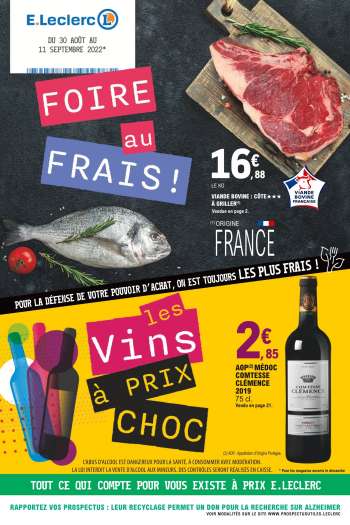 Catalogue E.Leclerc - 30/08/2022 - 11/09/2022.