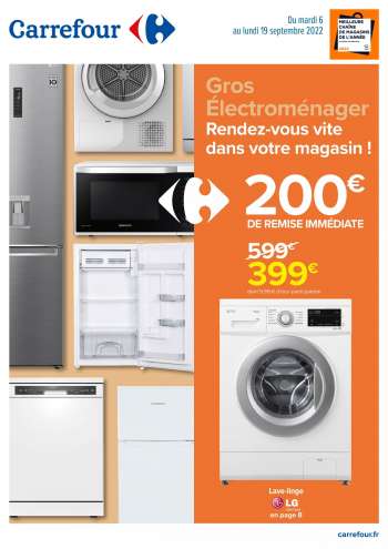 Catalogue Carrefour Hypermarchés - 02/09/2022 - 19/09/2022.