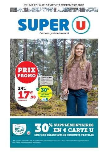 Catalogue SUPER U - 06/09/2022 - 17/09/2022.