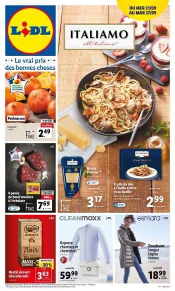 Catalogue Lidl - 21/09/2022 - 27/09/2022.