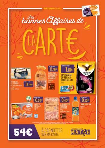 Catalogue Supermarché Match - 01/09/2022 - 30/09/2022.