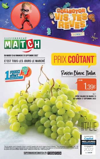 Catalogue Supermarché Match - 13/09/2022 - 25/09/2022.