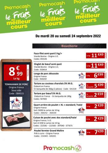 Catalogue Promocash - 20/09/2022 - 24/09/2022.
