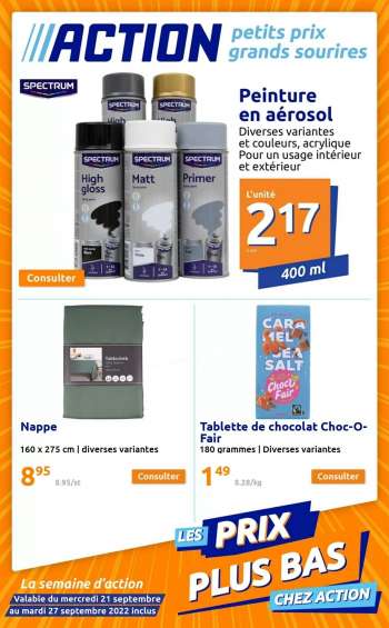 Catalogue Action - 21/09/2022 - 27/09/2022.