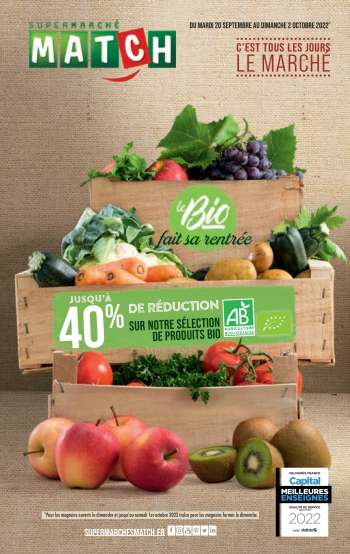 Catalogue Supermarché Match - 20/09/2022 - 02/10/2022.