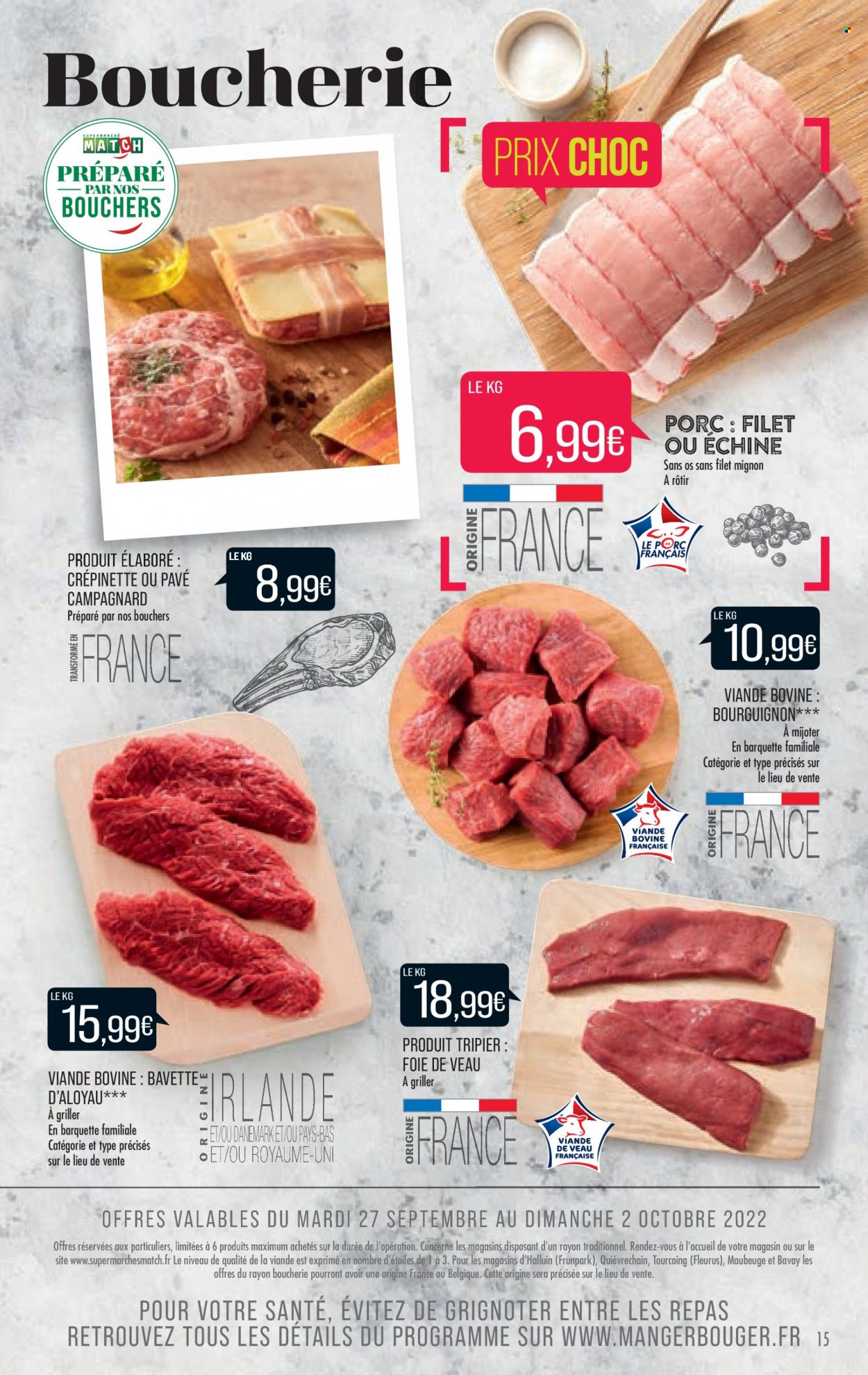 Catalogue Supermarché Match - 27/09/2022 - 09/10/2022. Page 15