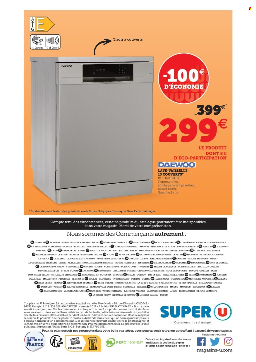 Catalogue SUPER U - 27/09/2022 - 08/10/2022. Page 20
