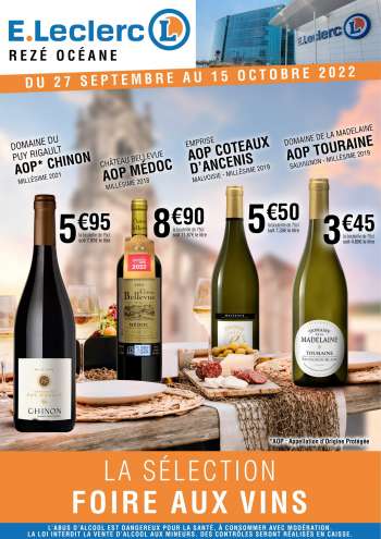 Catalogue E.Leclerc - 27/09/2022 - 15/10/2022.