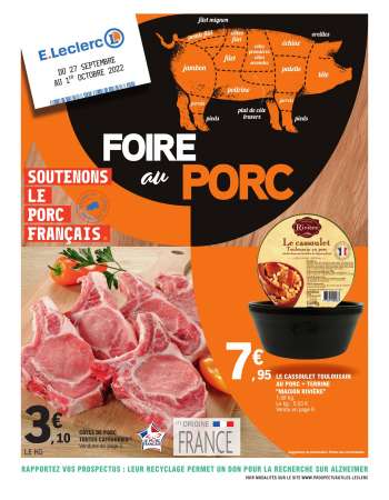 Catalogue E.Leclerc - 27/09/2022 - 01/10/2022.