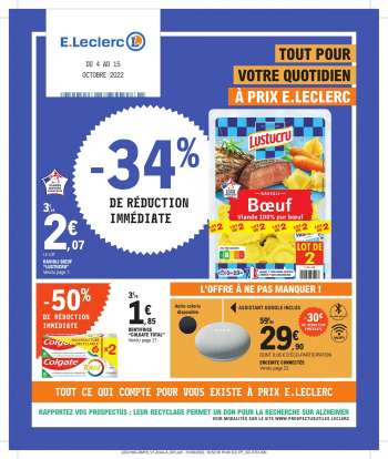 Catalogue E.Leclerc - 04/10/2022 - 15/10/2022.