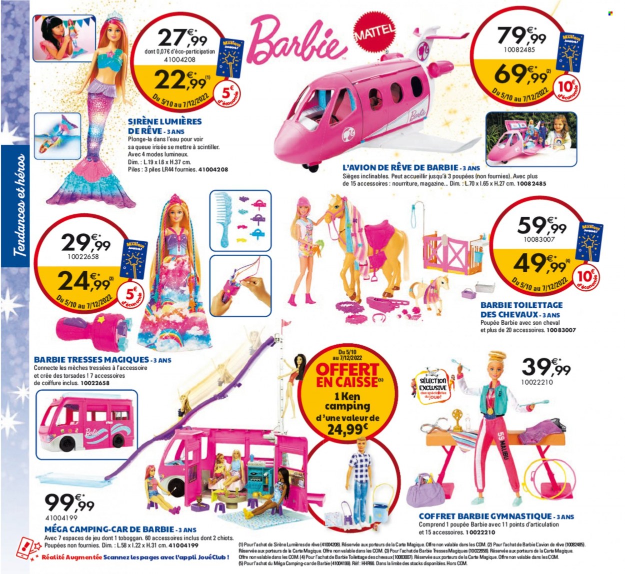 thumbnail - Catalogue JouéClub - Produits soldés - toboggan, Barbie, coffret, poupée. Page 170.