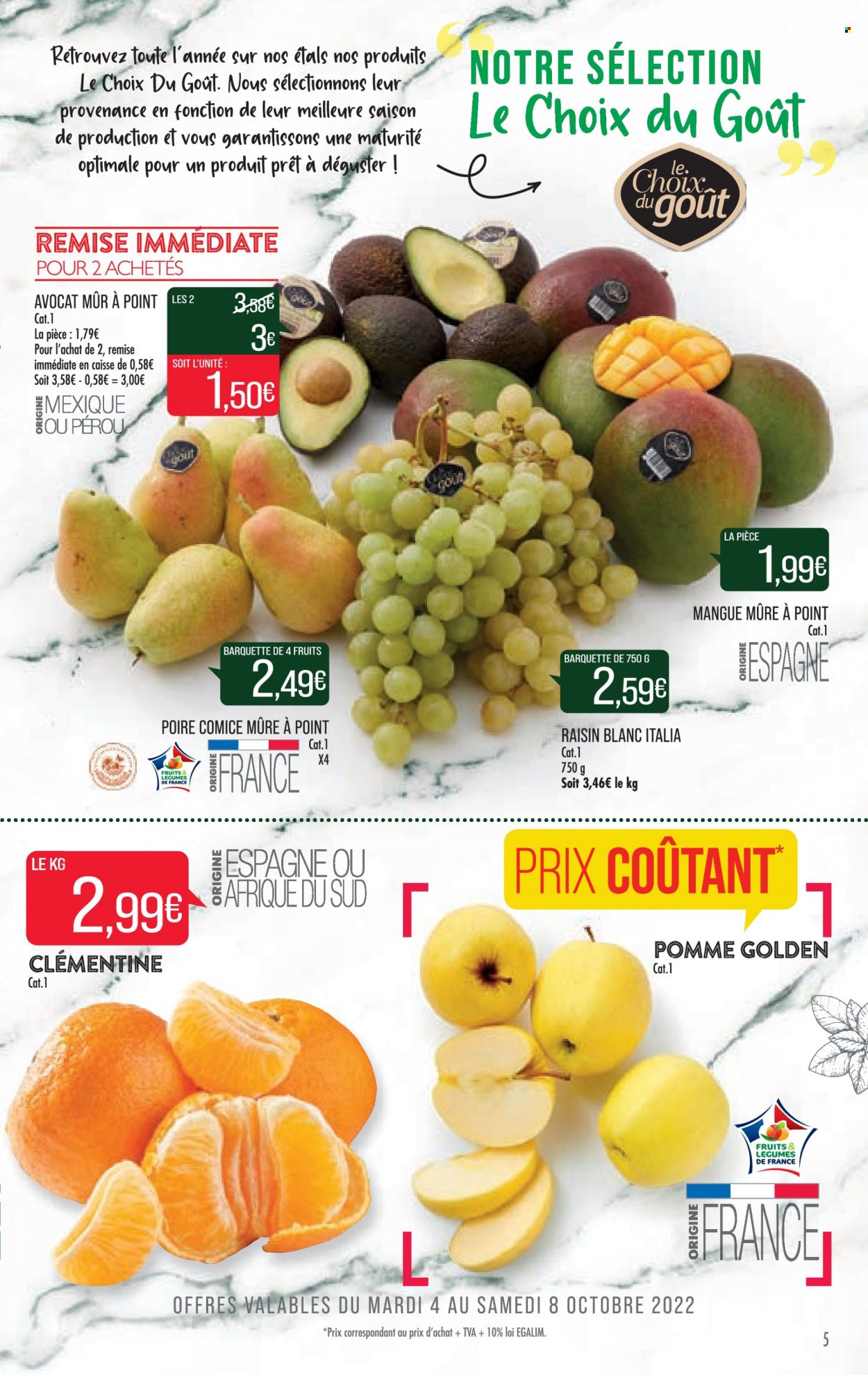 Catalogue Supermarché Match - 04/10/2022 - 09/10/2022. Page 5