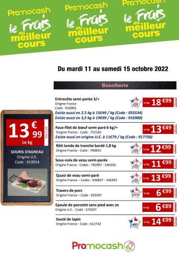 Catalogue Promocash - 11/10/2022 - 15/10/2022.