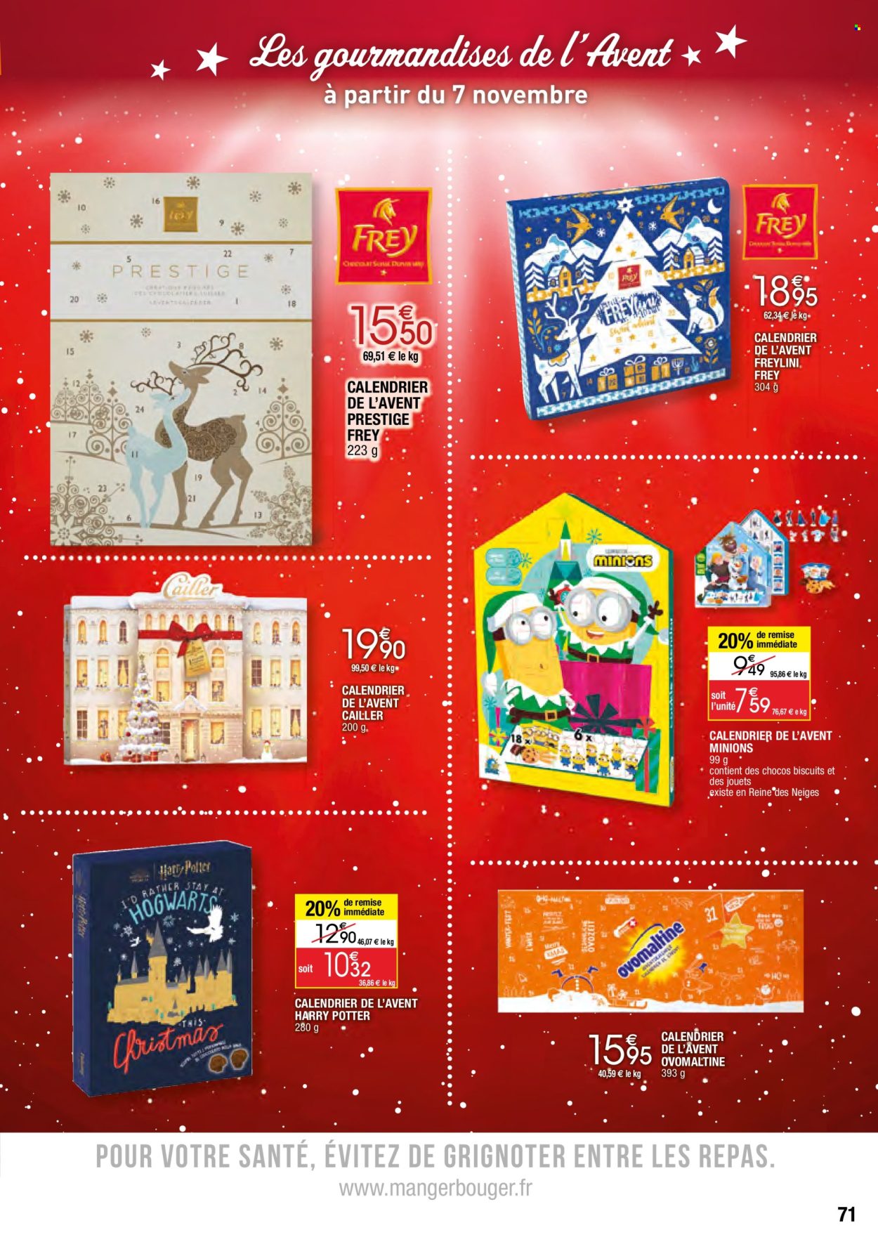 thumbnail - Catalogue Migros France - 17/10/2022 - 07/12/2022 - Produits soldés - calendrier de l'avent, Harry Potter, biscuits. Page 71.