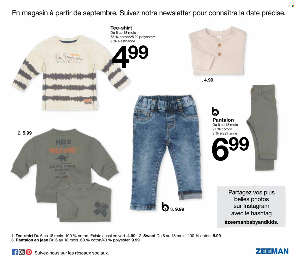 thumbnail - Catalogue Zeeman - Produits soldés - pantalon, jeans, t-shirt, sweat-shirt. Page 25.