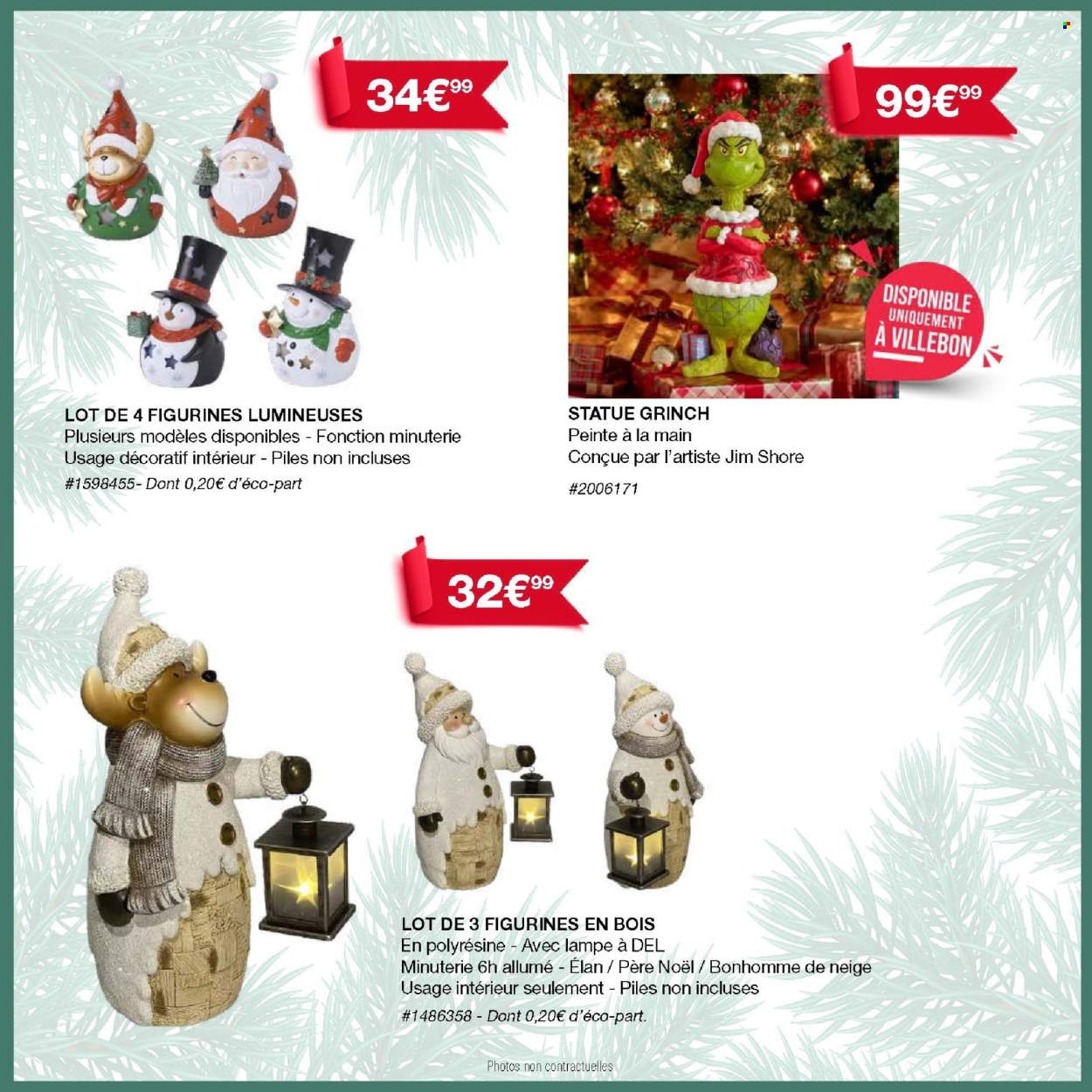 thumbnail - Catalogue Costco - Produits soldés - figurine, père noël, bonhomme de neige. Page 3.