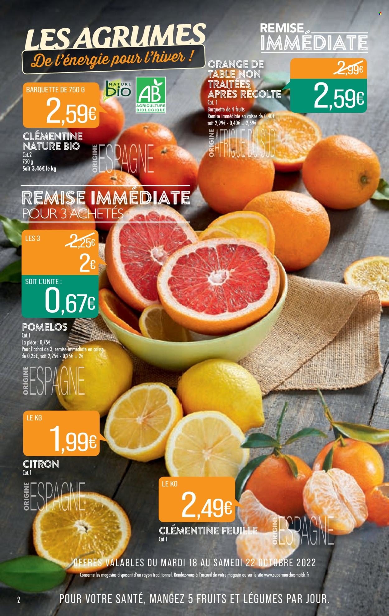 Catalogue Supermarché Match - 18/10/2022 - 23/10/2022. Page 2