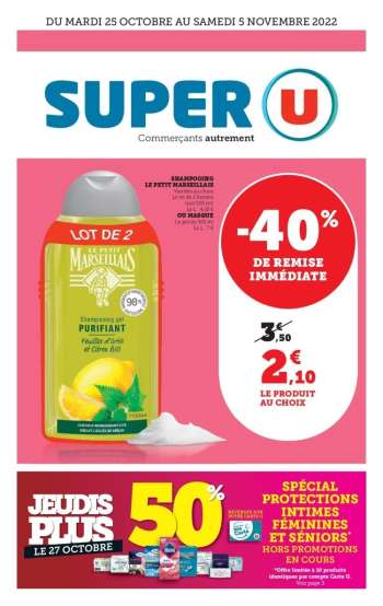 Catalogue SUPER U - 25/10/2022 - 05/11/2022.