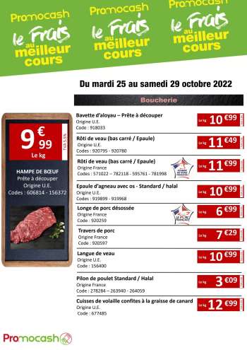 Catalogue Promocash - 25/10/2022 - 29/10/2022.