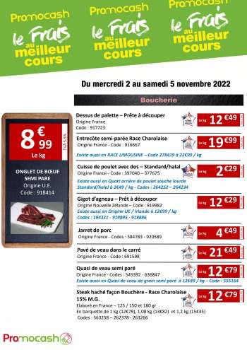 Catalogue Promocash - 02/11/2022 - 05/11/2022.