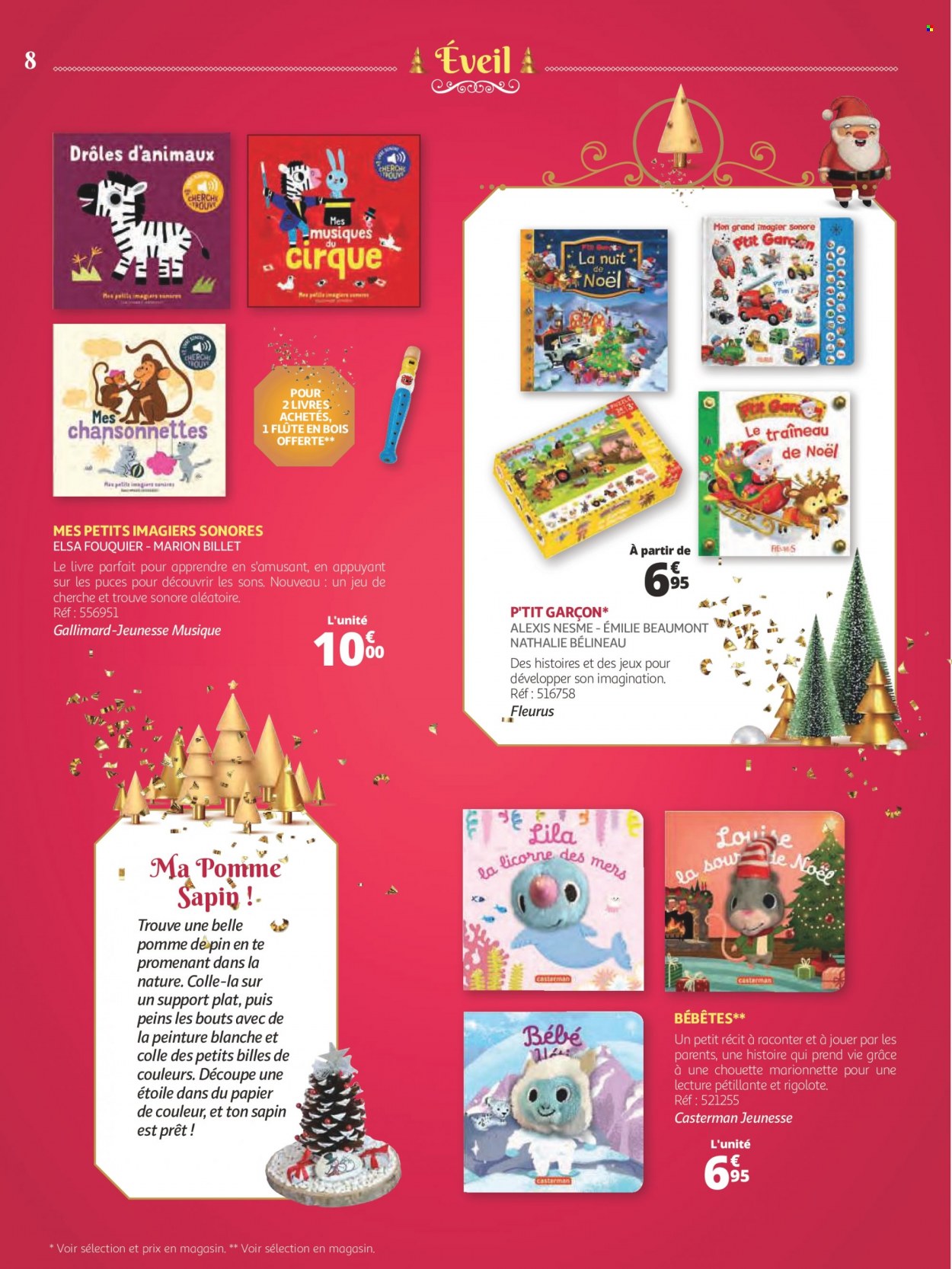 thumbnail - Catalogue Auchan - 07/11/2022 - 24/12/2022 - Produits soldés - livre, flûte, licorne, marionnette. Page 8.