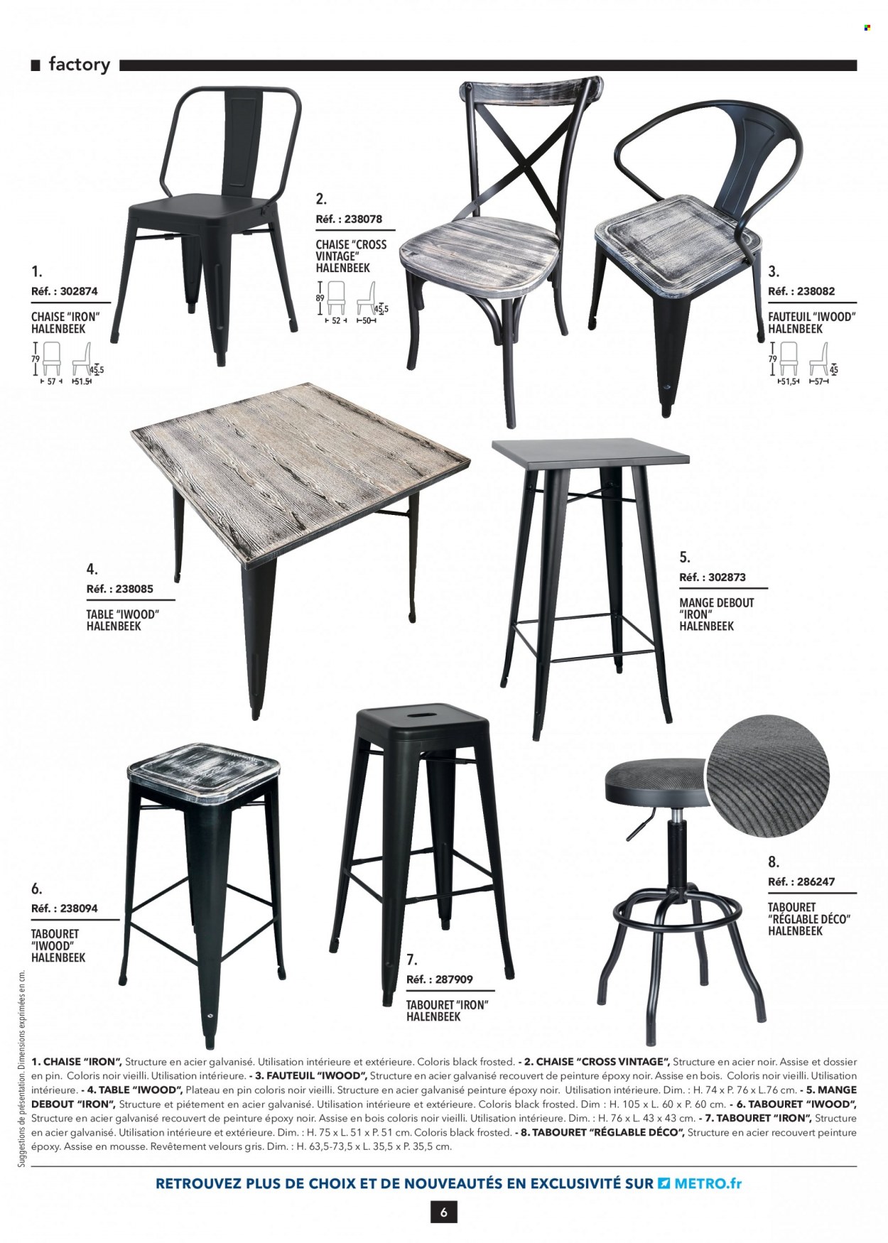 thumbnail - Catalogue Metro - 03/11/2022 - 31/12/2022 - Produits soldés - table, tabouret, fauteuil. Page 6.