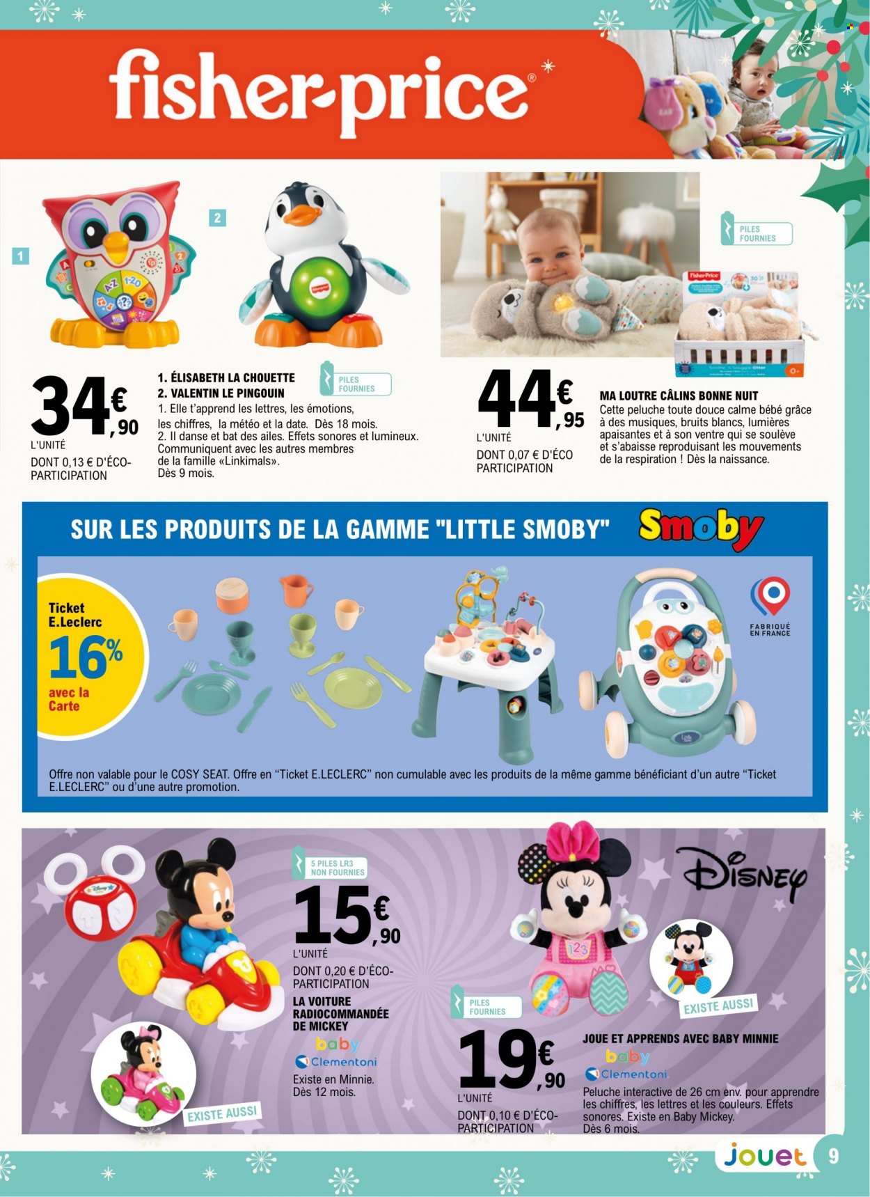 thumbnail - Catalogue E.Leclerc - 10/11/2022 - 04/12/2022 - Produits soldés - Disney, peluche. Page 9.