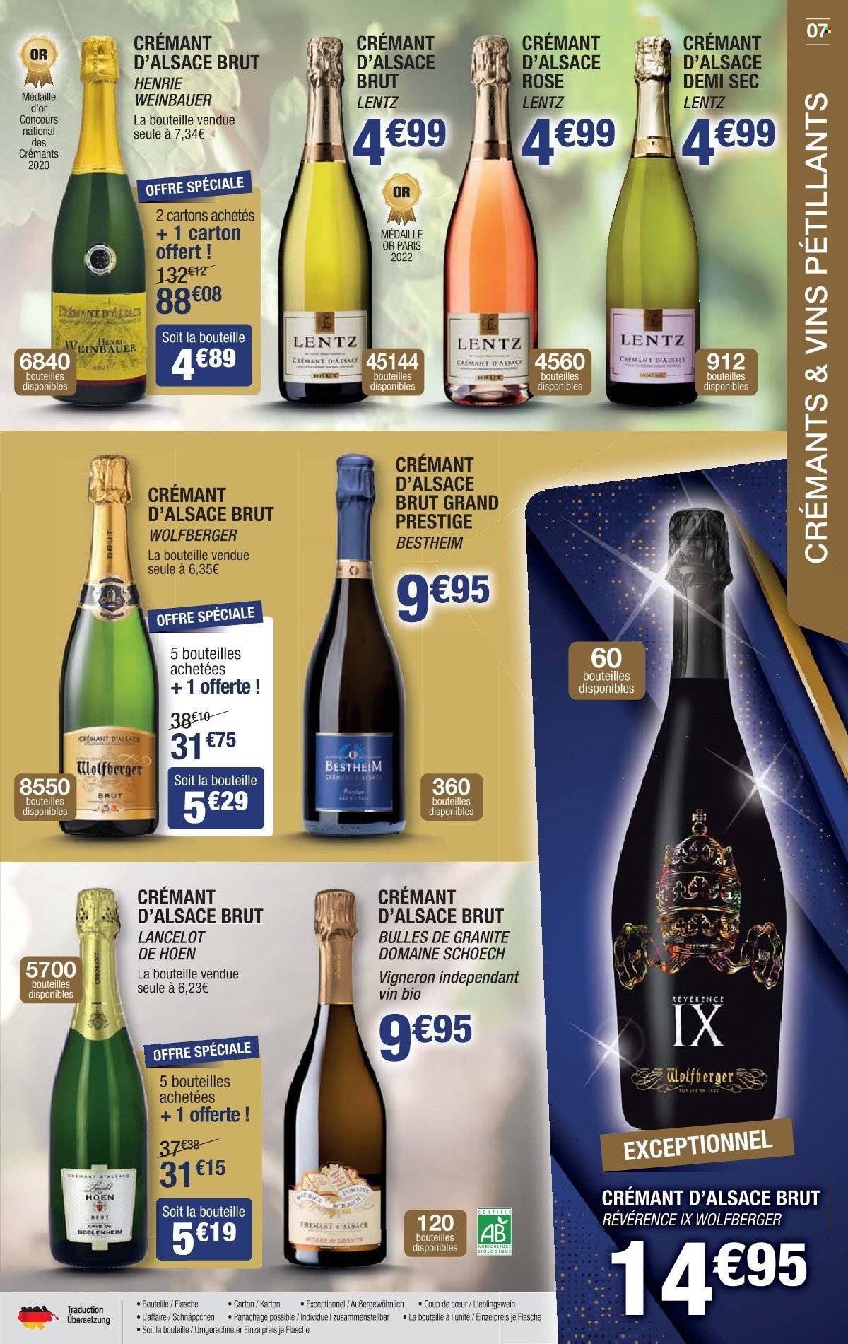 thumbnail - Catalogue Cora - 15/11/2022 - 31/12/2022 - Produits soldés - Crémant d’Alsace, champagne, vin. Page 7.