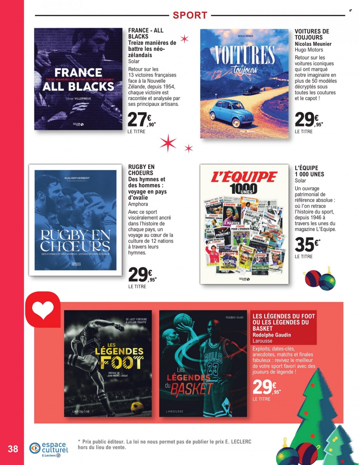 thumbnail - Catalogue E.Leclerc - 15/11/2022 - 24/12/2022 - Produits soldés - basket, café, magazine, jeans, olivier. Page 38.