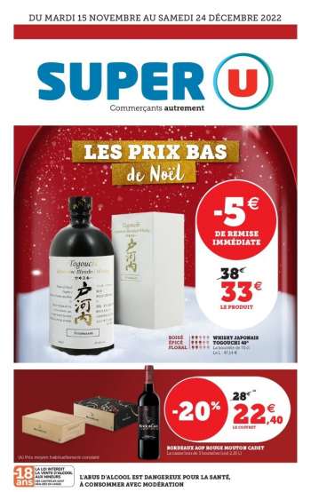 Catalogue SUPER U - 15/11/2022 - 24/12/2022.