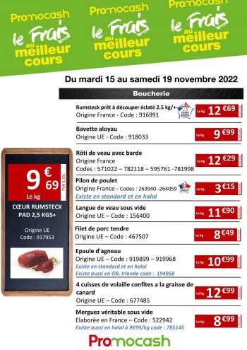 Catalogue Promocash - 15/11/2022 - 19/11/2022.