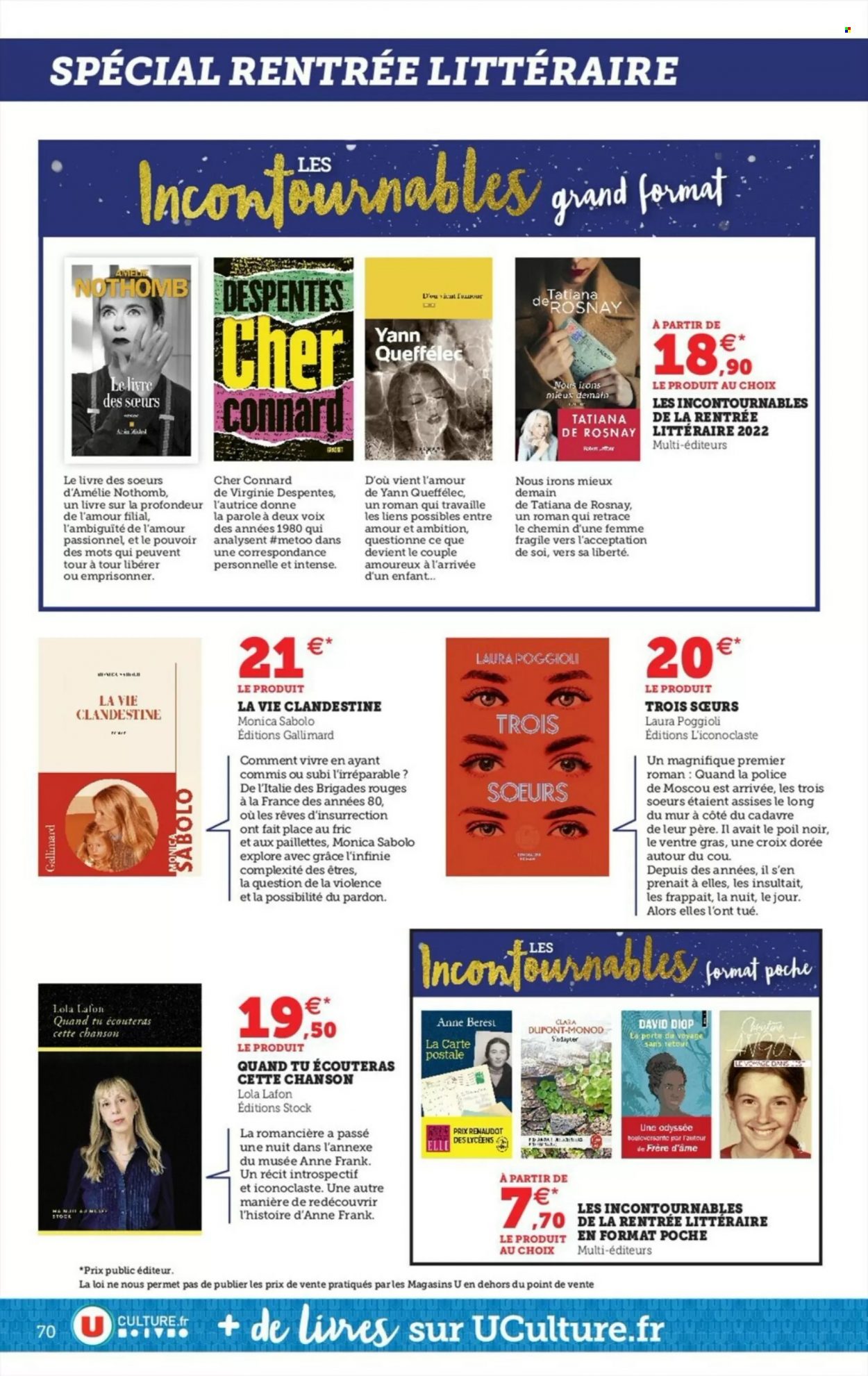 thumbnail - Catalogue HYPER U - 15/11/2022 - 24/12/2022 - Produits soldés - livre, four. Page 70.
