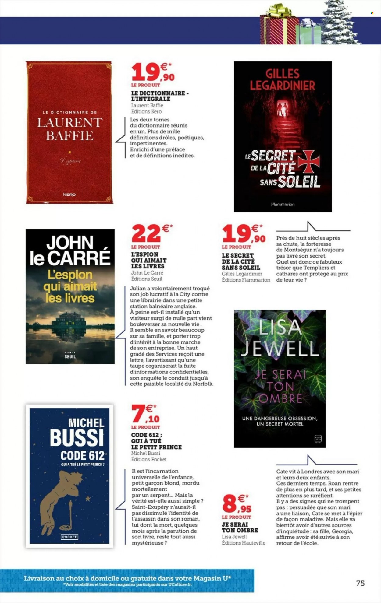 thumbnail - Catalogue HYPER U - 15/11/2022 - 24/12/2022 - Produits soldés - livre. Page 75.