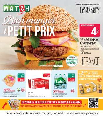 Catalogue Supermarché Match - 22/11/2022 - 27/11/2022.
