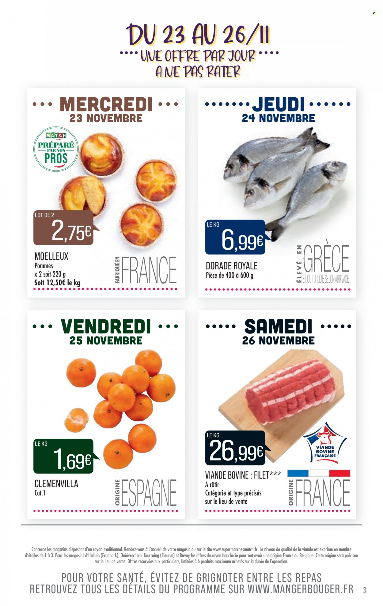 Catalogue Supermarché Match - 22/11/2022 - 27/11/2022. Page 3