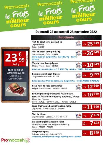 Catalogue Promocash - 22/11/2022 - 26/11/2022.