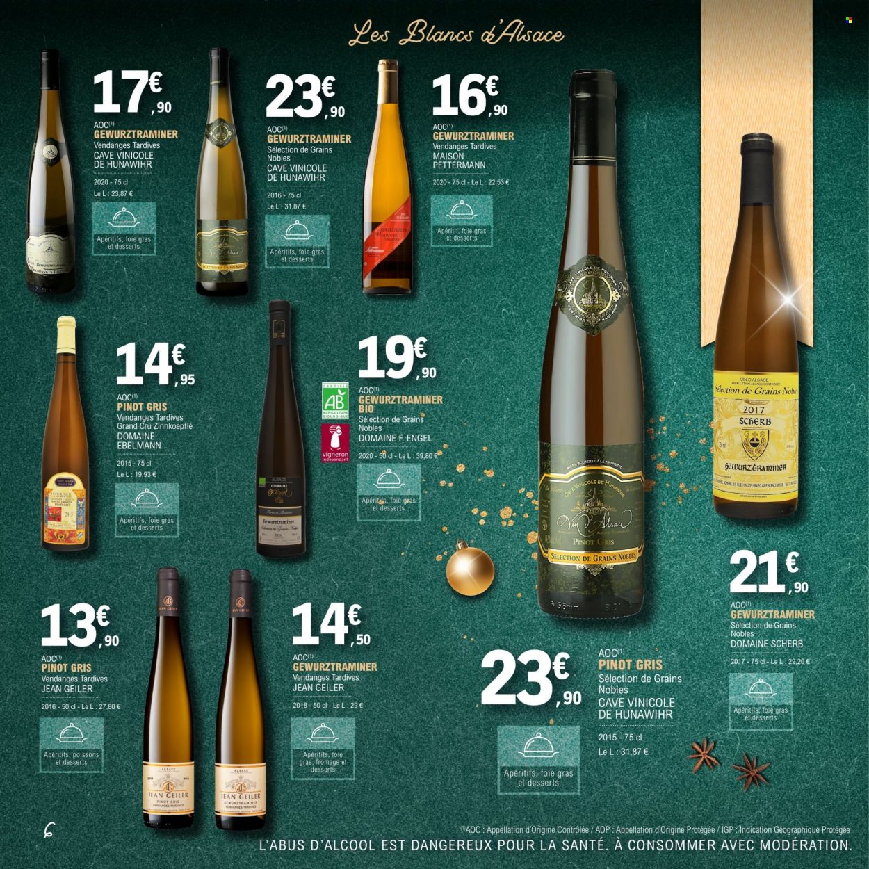 thumbnail - Catalogue E.Leclerc - 22/11/2022 - 24/12/2022 - Produits soldés - vin d’Alsace, Pinot Gris, vin, maison. Page 6.