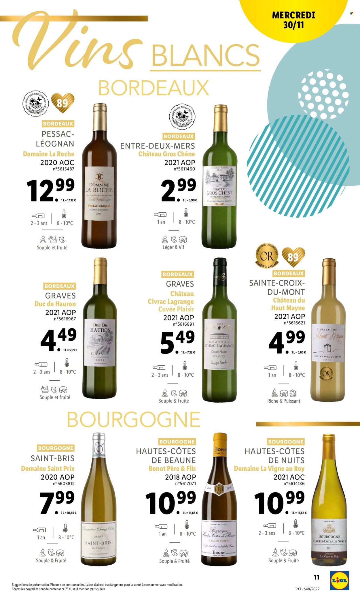 thumbnail - Catalogue Lidl - 30/11/2022 - 06/12/2022 - Produits soldés - Bordeaux, vin rouge, vin. Page 11.