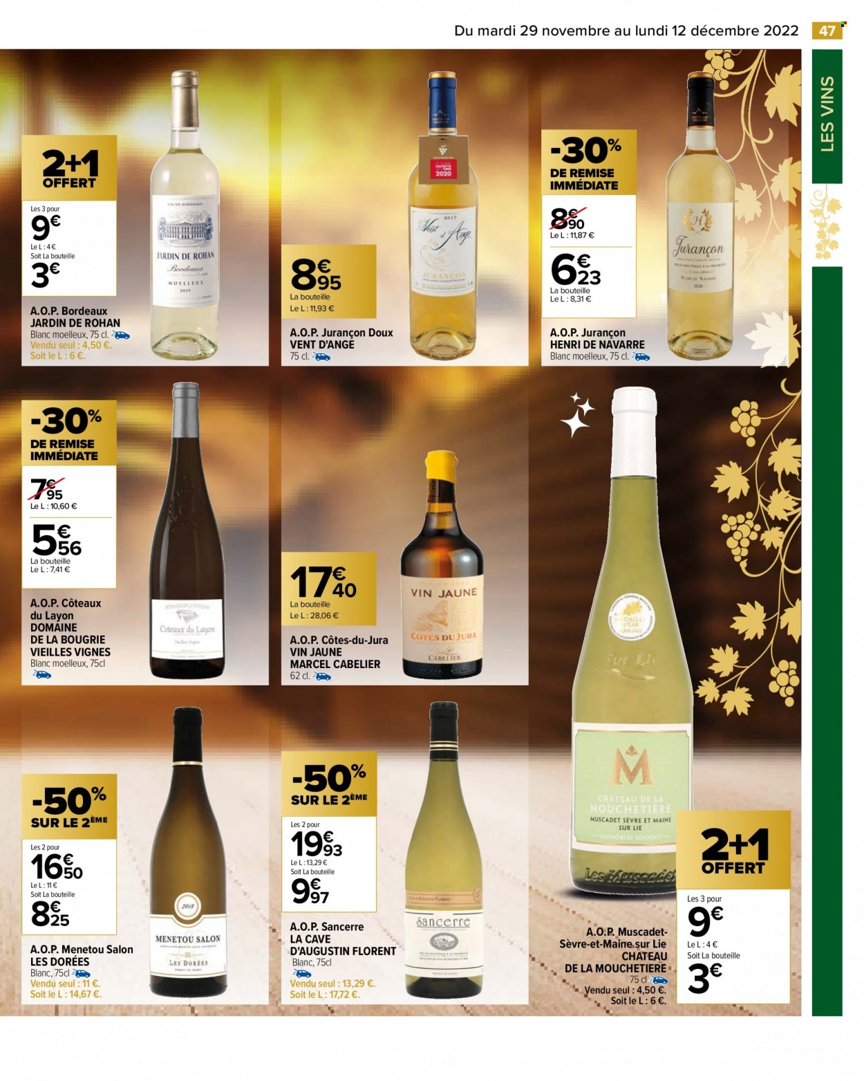 thumbnail - Catalogue Carrefour Hypermarchés - 29/11/2022 - 12/12/2022 - Produits soldés - Bordeaux, vin rouge. Page 51.