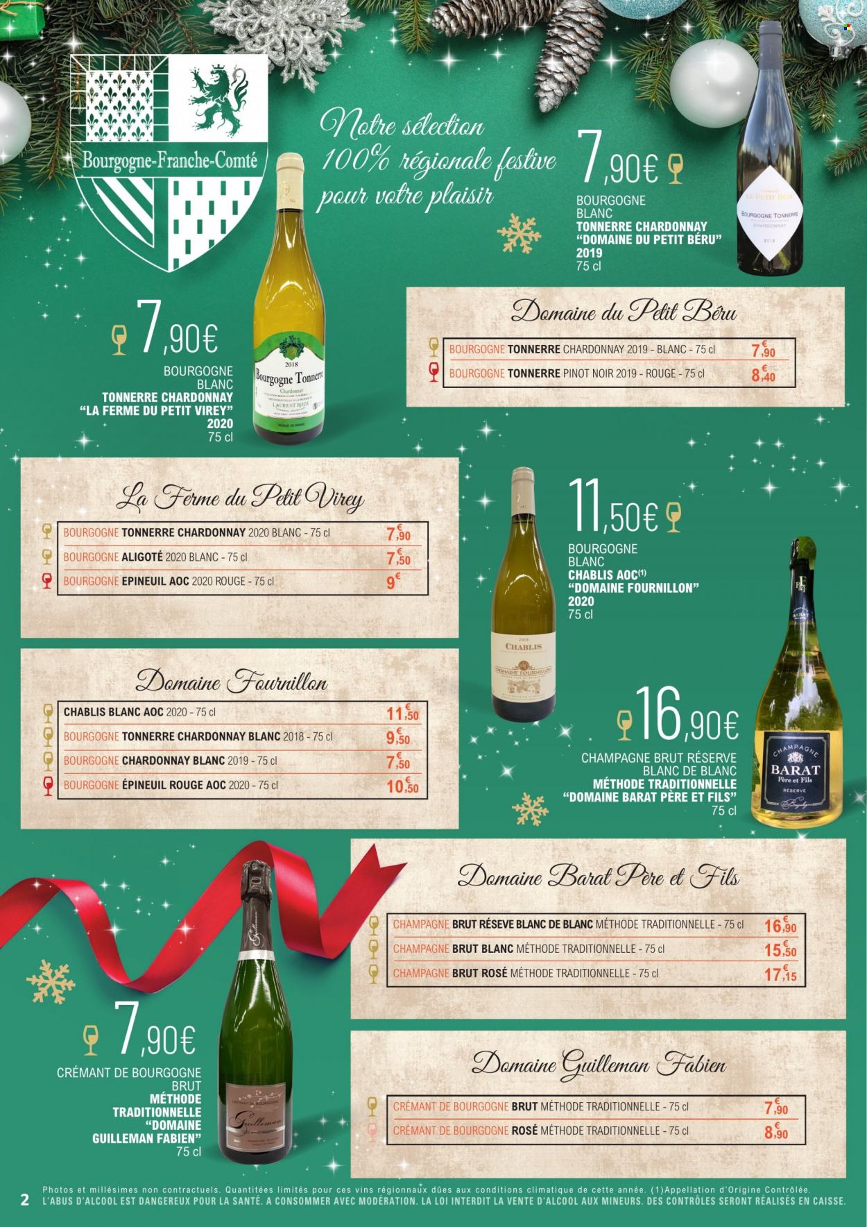 thumbnail - Catalogue E.Leclerc - 28/11/2022 - 11/12/2022 - Produits soldés - champagne, vin, Crémant de Bourgogne. Page 2.
