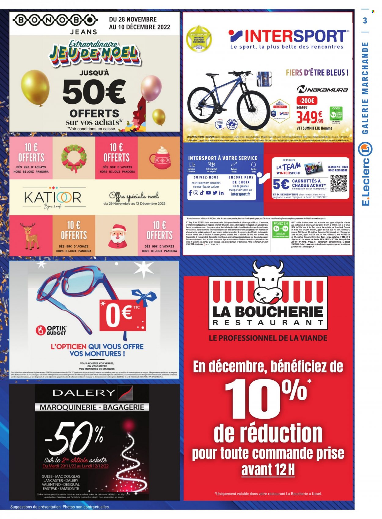 thumbnail - Catalogue E.Leclerc - 29/11/2022 - 10/12/2022 - Produits soldés - VTT Rockrider, jeans, bijouterie. Page 3.