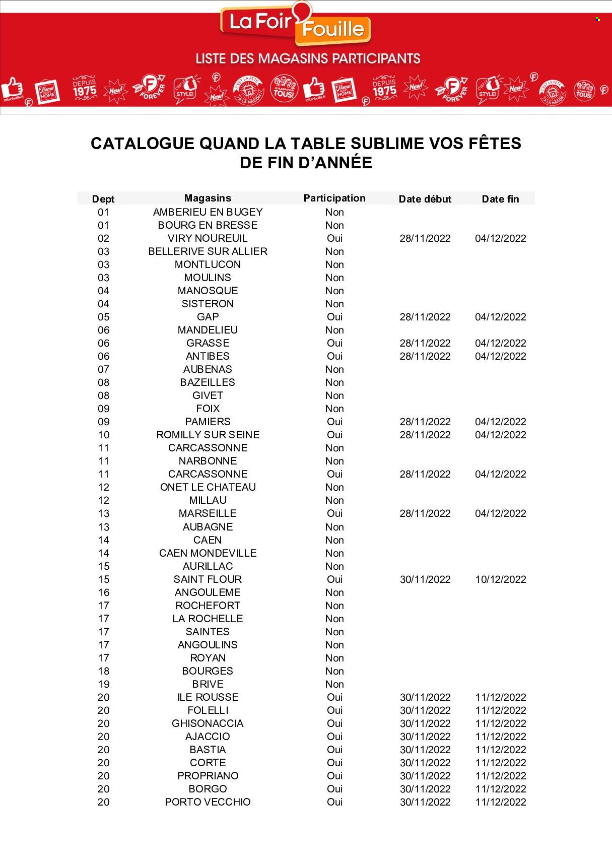 thumbnail - Catalogue La Foir'Fouille - 28/11/2022 - 04/12/2022 - Produits soldés - table. Page 13.